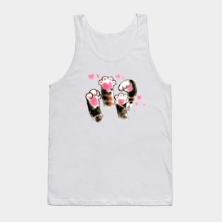 Cat paw helping hand Tank Top